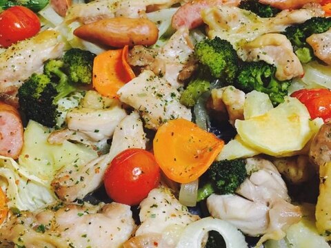 簡単！鶏肉と野菜のオーブン焼き⭐️